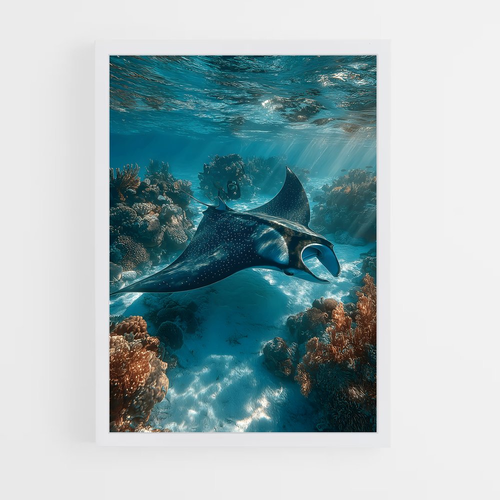 Poster Danse des Raies – affiche Plongée sous-marine (vue 3)